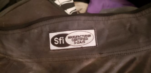 Notice of Counterfeit SFI Labels on dangerously substandard driver suits and accessories sold by Speedsy Racewear via Facebook